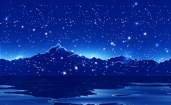 蓝色星空星河