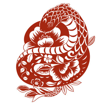 剪纸创意蛇设计