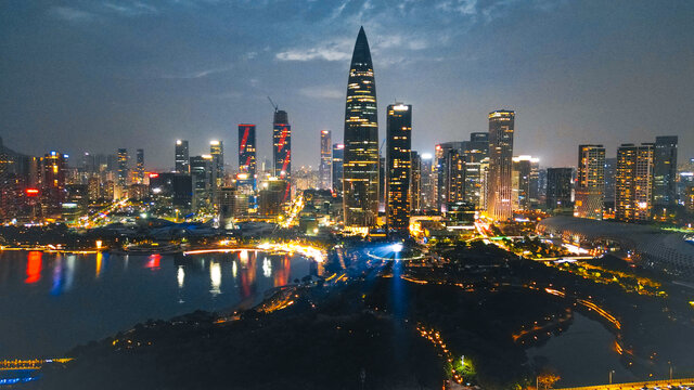 深圳人才公园后海大桥夜景