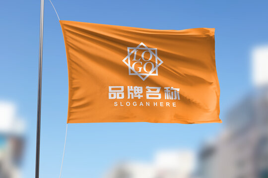 司旗旗帜logo样机