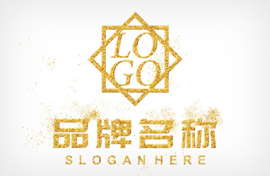 金粉logo样机