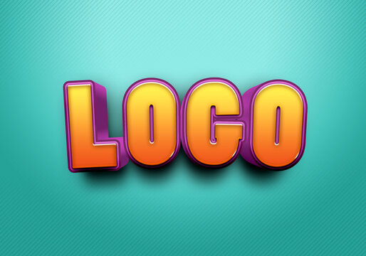 糖果字体logo样机