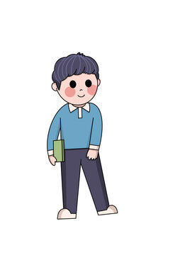 小男生书本