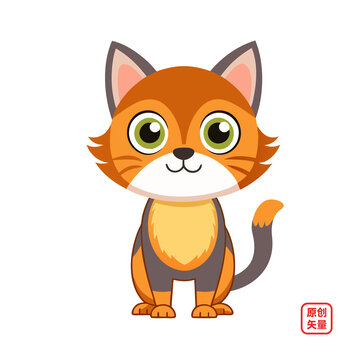 矢量插图动物宠物可爱小猫