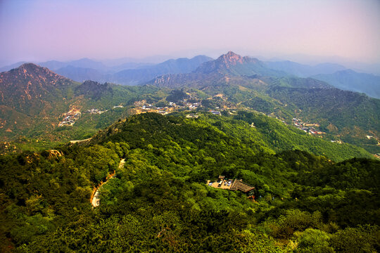 天津盘山远眺盘山风光