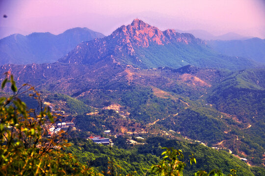 天津盘山远眺盘山风光