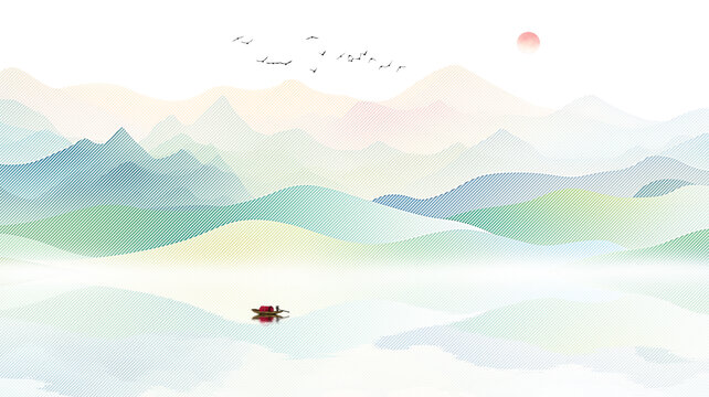 新中式山水画