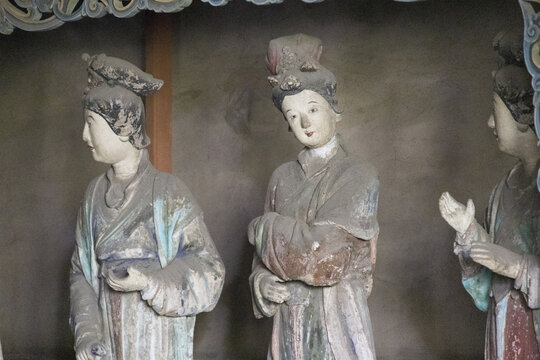 晋祠圣母殿彩塑