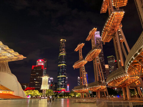 广州大剧院小蛮腰夜景