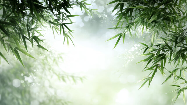 朦胧竹林的清新意境