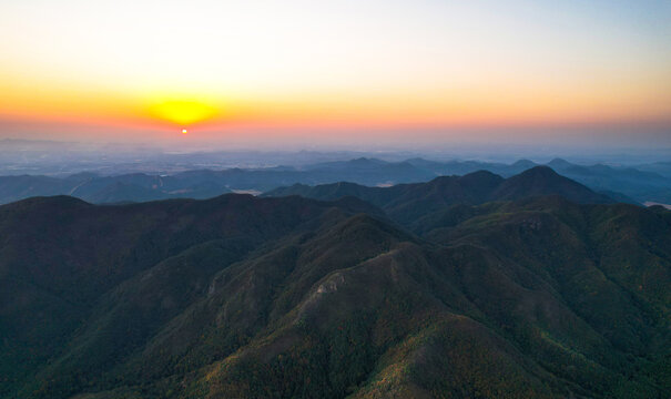 林区夕阳