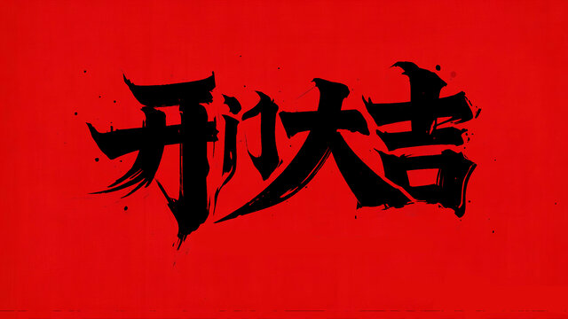 开门大吉字体设计