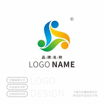 运动LOGO字母S标志