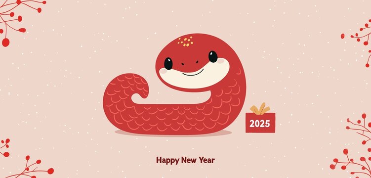 可爱新年小蛇