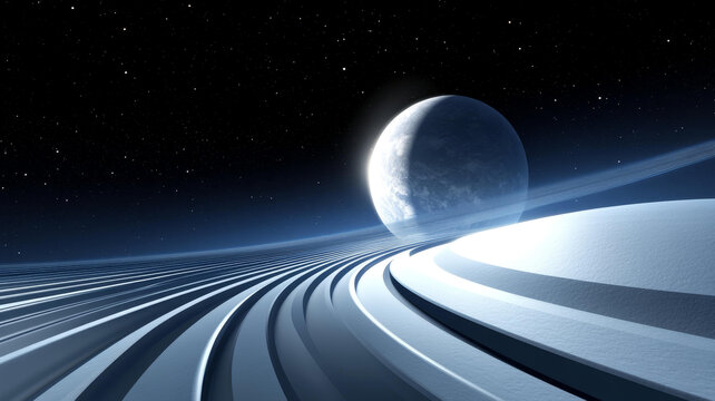 抽象星系行星环