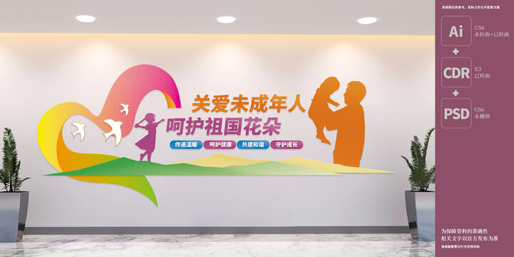 关爱未成年人文化墙