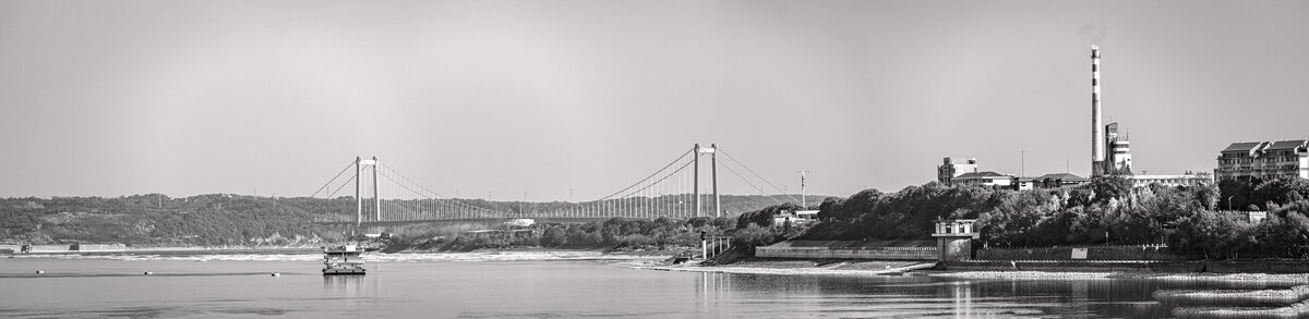 长江大桥沿岸风光全景