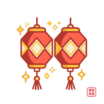 节日庆祝元素红色灯笼