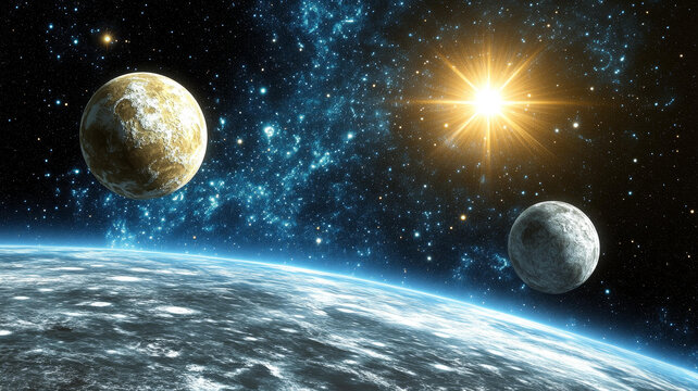 宇宙行星的奇观