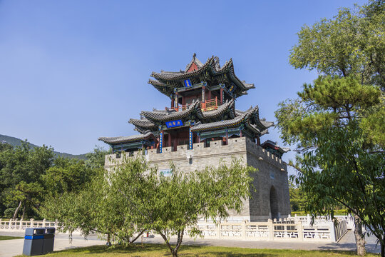 太原晋祠公园老爷阁