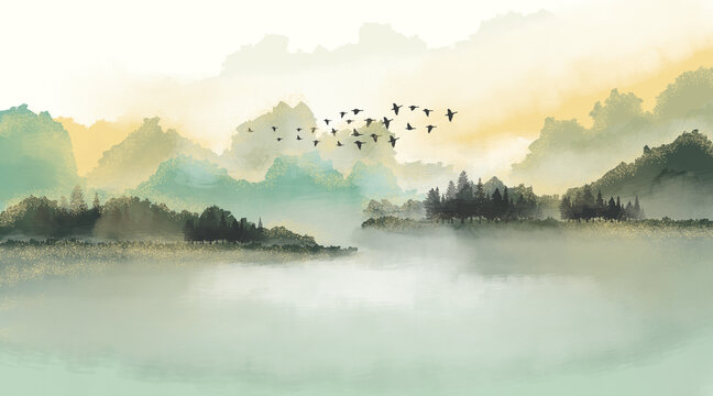 古风山水画