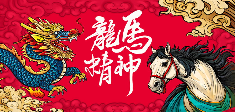 马年龙马精神
