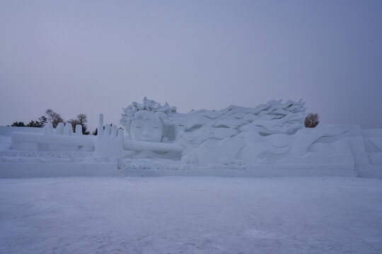 悠悠牧羊曲雪雕