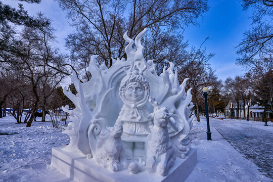 鄂伦春牧歌雪雕