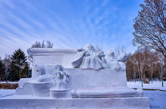 金榜题名雪雕