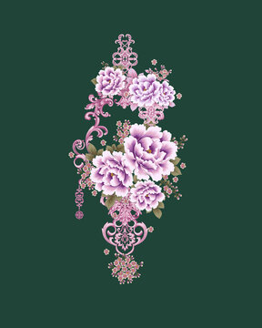 牡丹花团锦簇