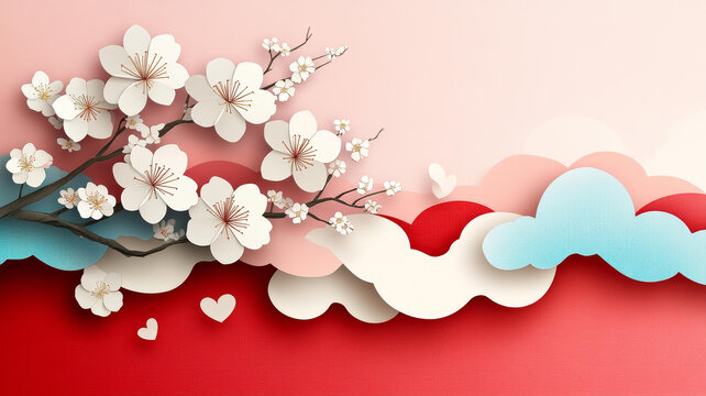 春花艺术背景图