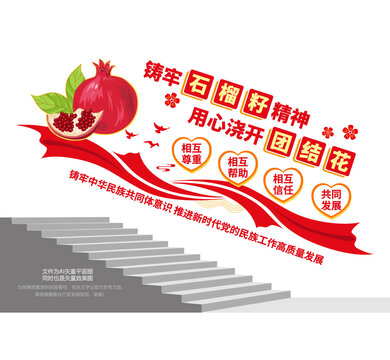 民族团结楼道墙