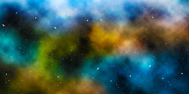 蓝色宇宙星云软膜背景