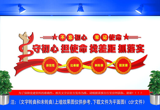 守初心担使命党建文化墙