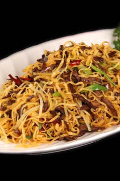 肉丝炒干豆腐丝