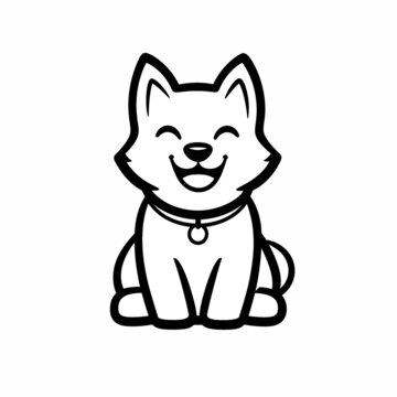 可爱哈士奇插画