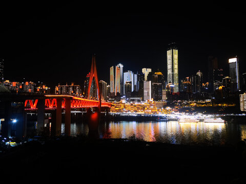 重庆千厮门大桥夜景