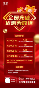 会员充值活动展架