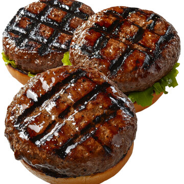 [免抠素材]三款美味烤牛肉汉堡