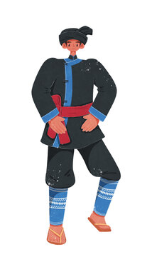 侗族男性传统服饰