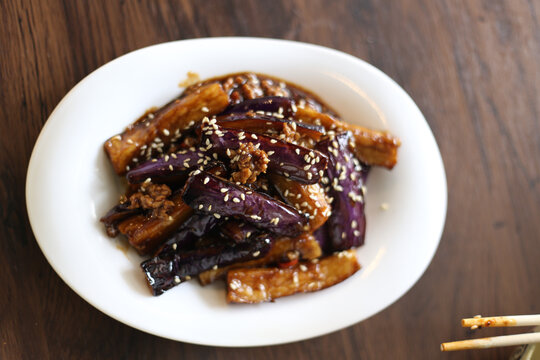 红烧茄子风味茄子精美菜肴