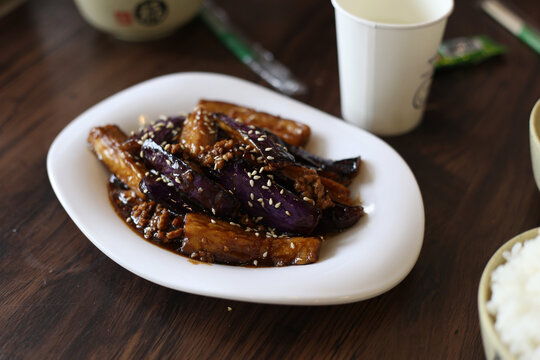 红烧茄子风味茄子精美菜肴