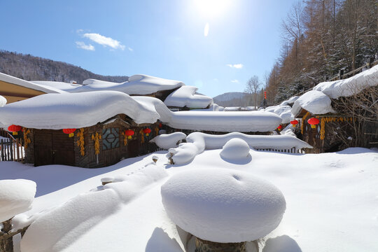 中国雪乡全景