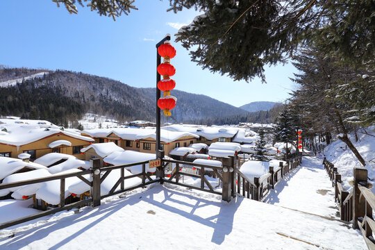 中国雪乡全景
