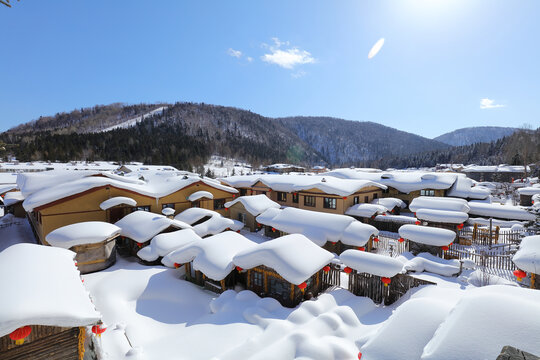 中国雪乡全景