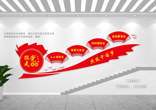 工地楼梯间文化墙
