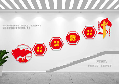 廉政楼梯文化墙