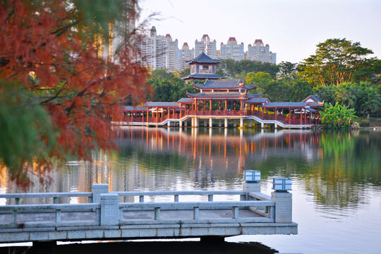 金山湖公园风光