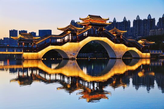 金山湖公园夜景