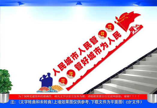 城市管理执法局楼梯文化墙